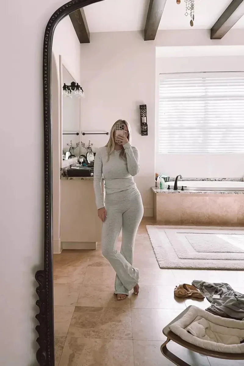 Ensemble de détente femme – Tenue confortable en coton, style décontracté chic