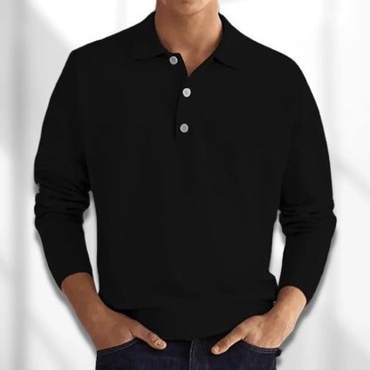 Polo à manches longues homme – T-shirt élégant en coton pour casual chic