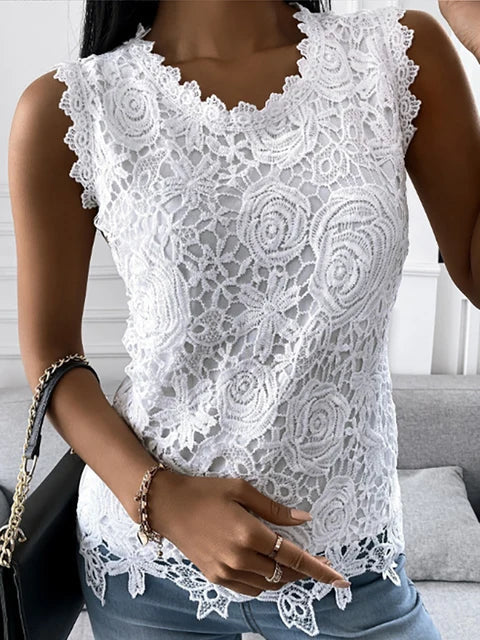 Haut en dentelle vintage femme – Top élégant à manches longues pour soirée chic