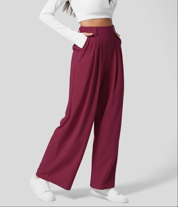 Pantalons Slim Fit femme – Pantalon décontracté élégant en coton stretch