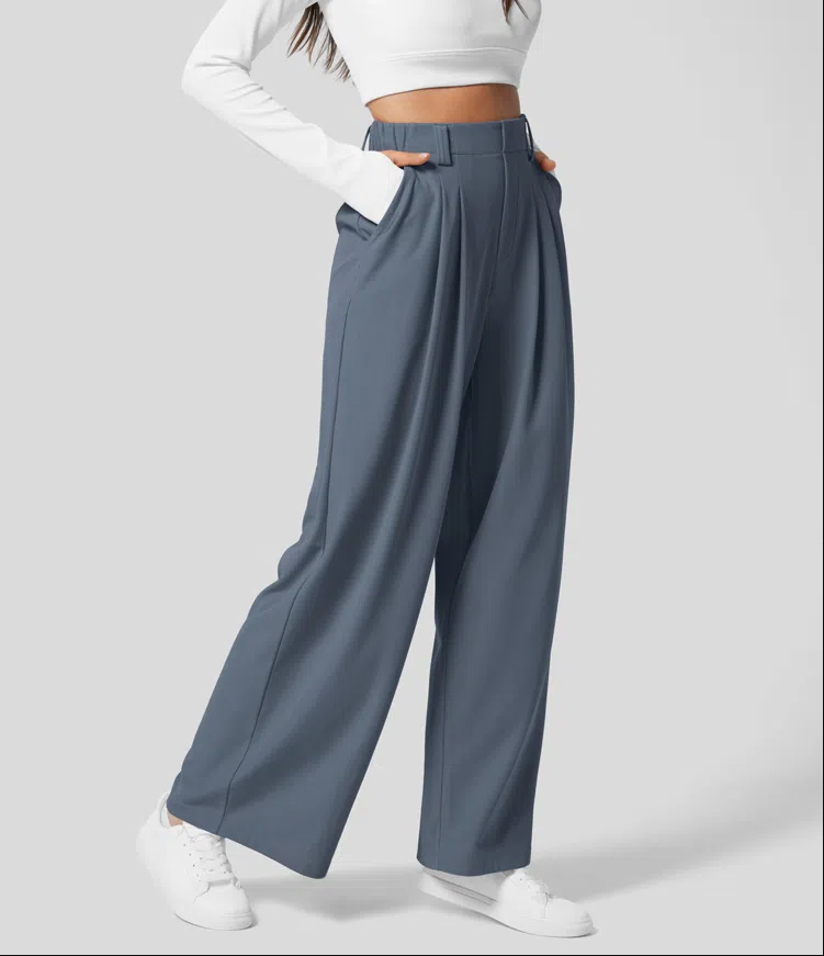 Pantalons Slim Fit femme – Pantalon décontracté élégant en coton stretch